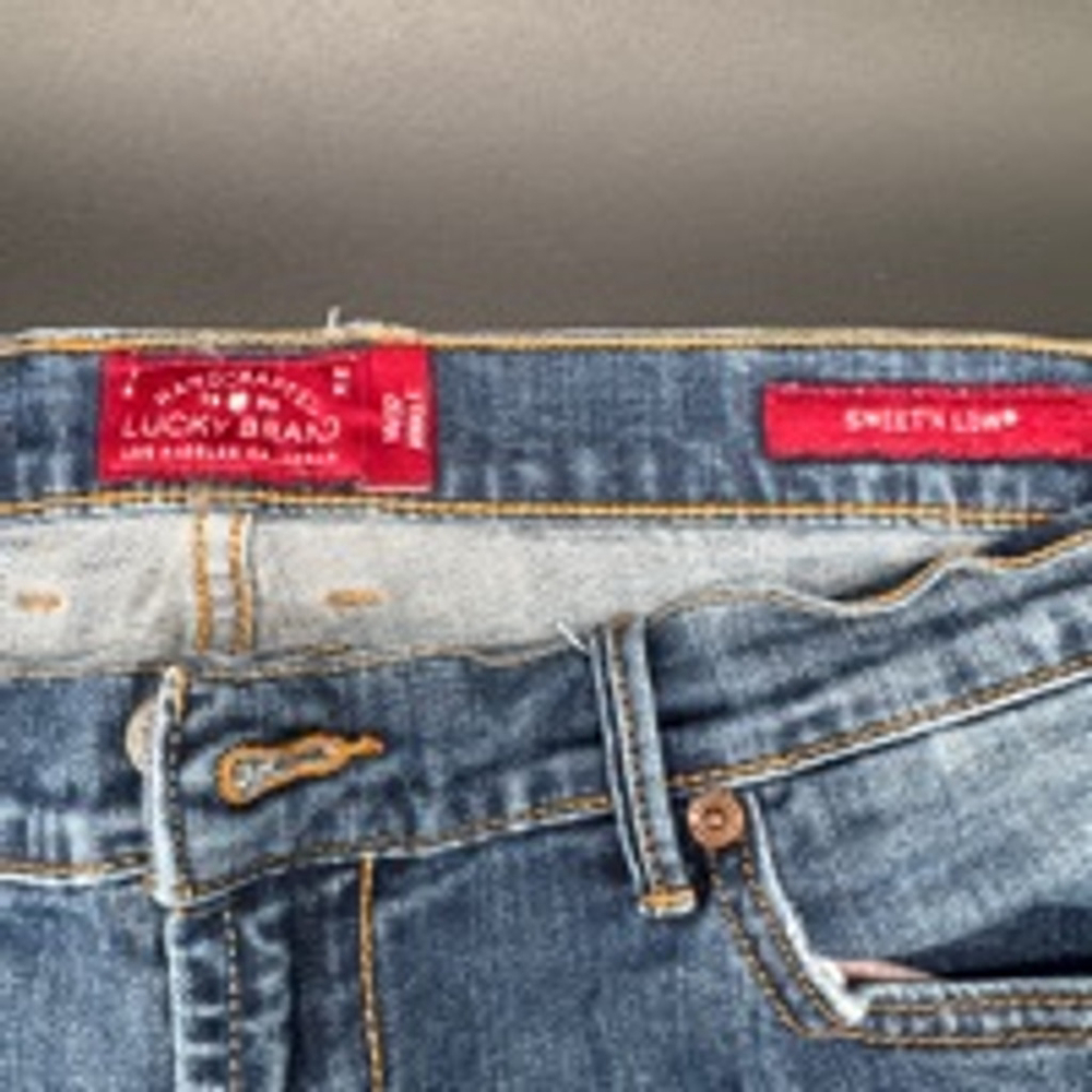 Women's LUCKY BRAND Sweet N Low Jeans Size 28 Blue Denim - Picture 2 of 5